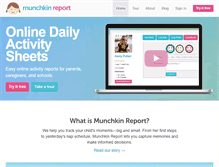 Tablet Screenshot of munchkinreport.com